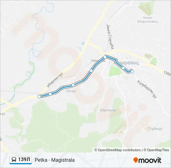 139Л Bus Line Map