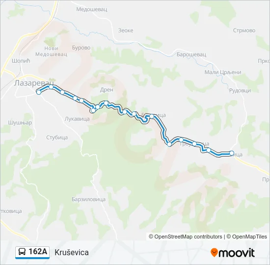 162А Bus Line Map