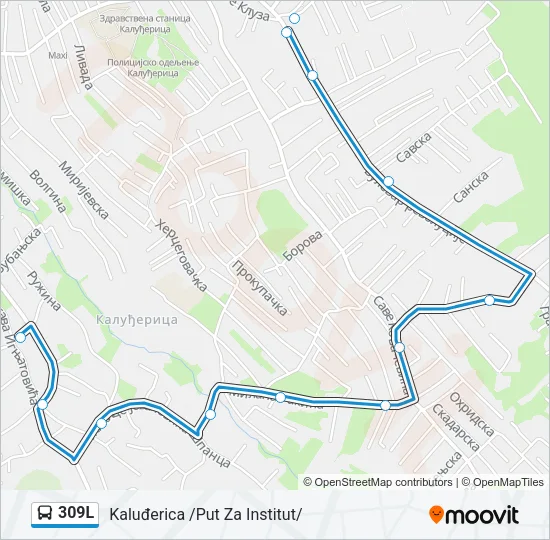 309L Bus Line Map