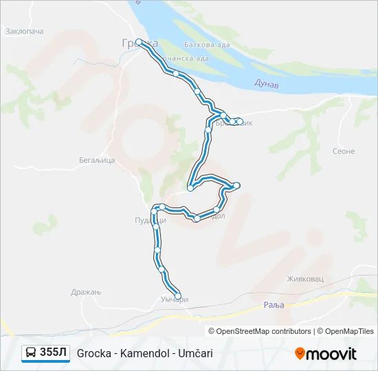 355Л Bus Line Map