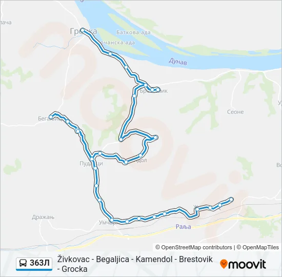 363Л Bus Line Map