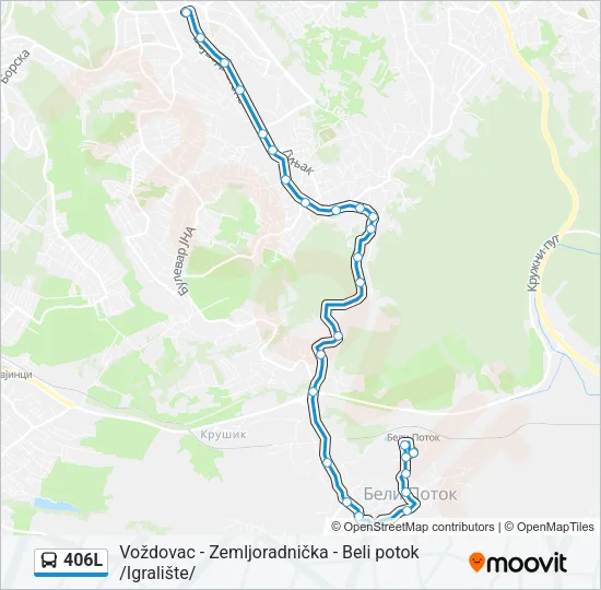 406L Bus Line Map
