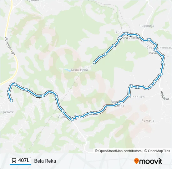 407L Bus Line Map