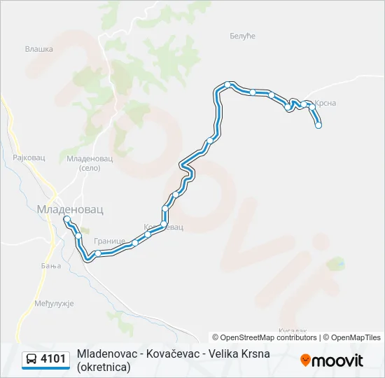 4101 Bus Line Map