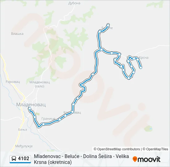 4102 Bus Line Map