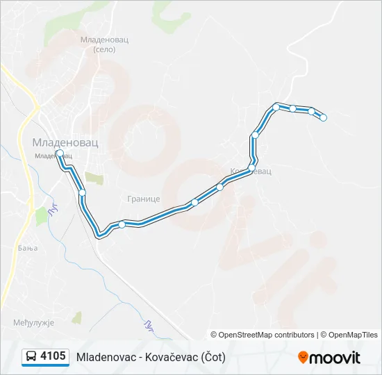 4105 Bus Line Map