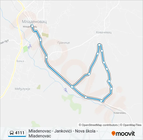 4111 Bus Line Map