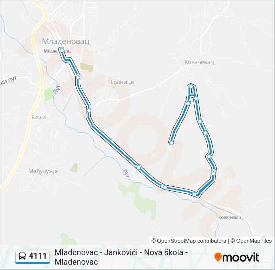 4111 Bus Line Map