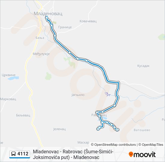 4112 Route: Schedules, Stops & Maps - Mladenovac As (Updated)
