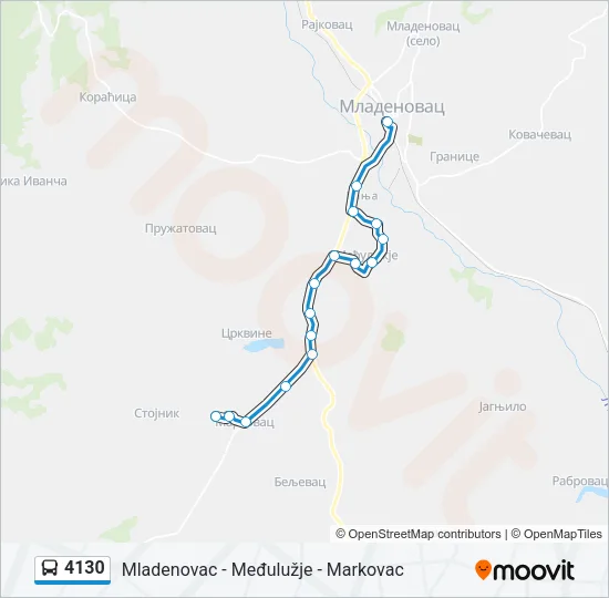 4130 Bus Line Map