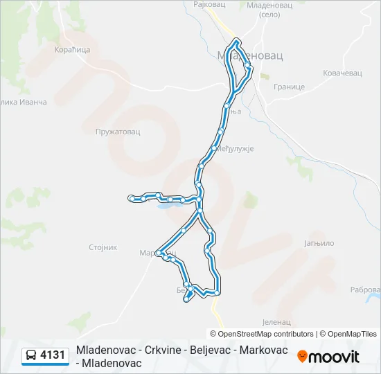 4131 Bus Line Map
