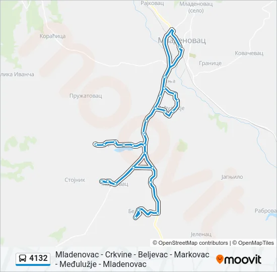 4132 Bus Line Map