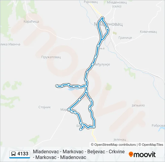 4133 Bus Line Map