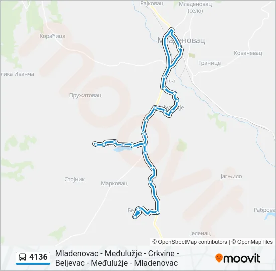 4136 Bus Line Map
