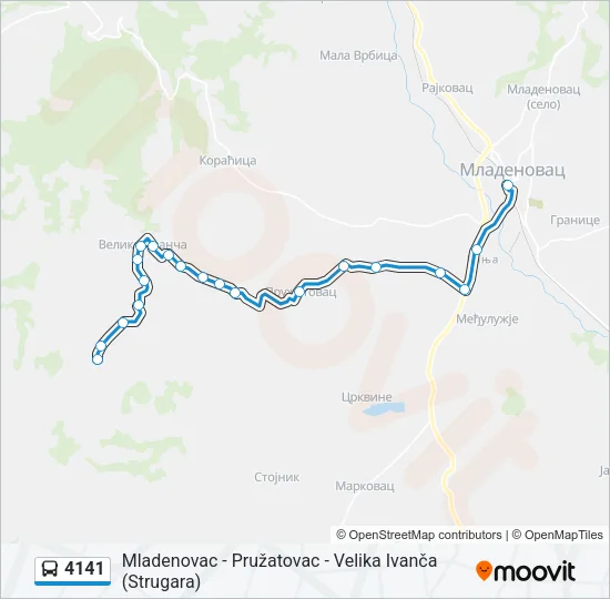 4141 Bus Line Map