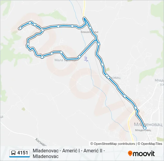 4151 Bus Line Map