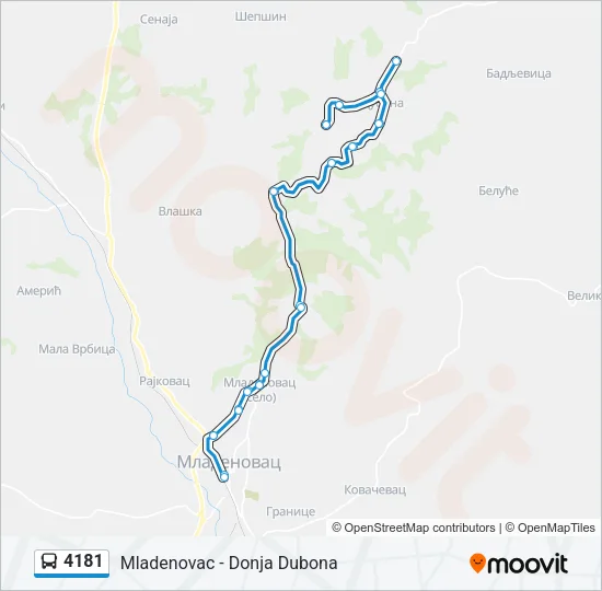4181 Bus Line Map
