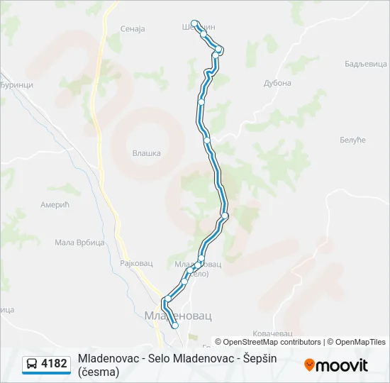 4182 Bus Line Map