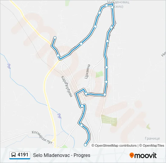 4191 Bus Line Map