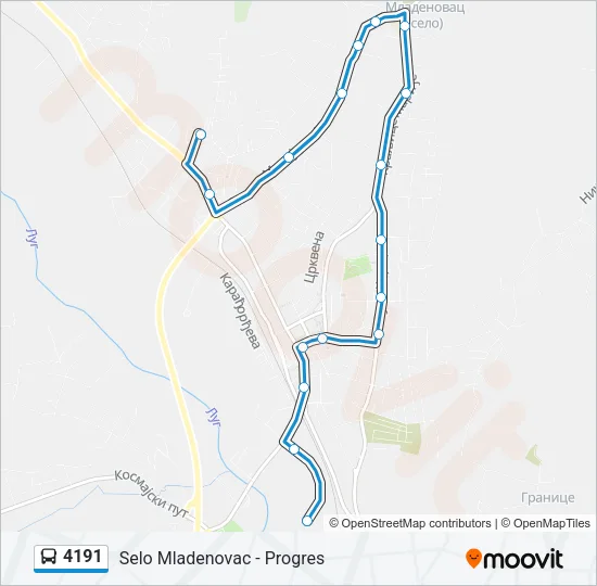 4191 Bus Line Map