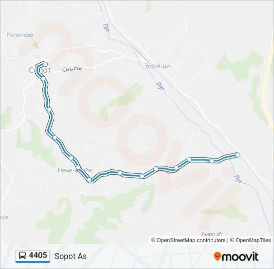 4405 Bus Line Map