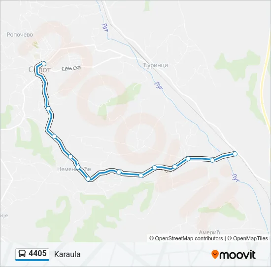 4405 Bus Line Map