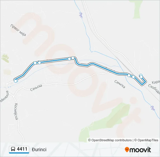 4411 autobus mapa linije