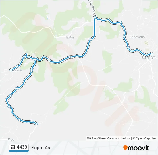 4433 Bus Line Map