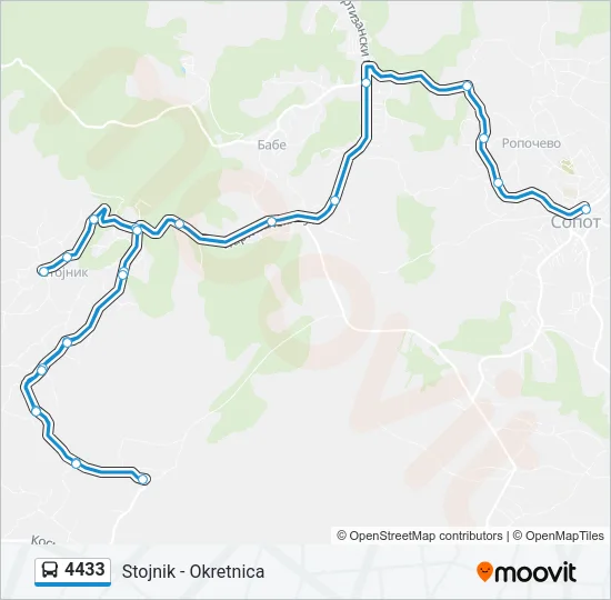 4433 Bus Line Map
