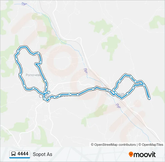 4444 Bus Line Map