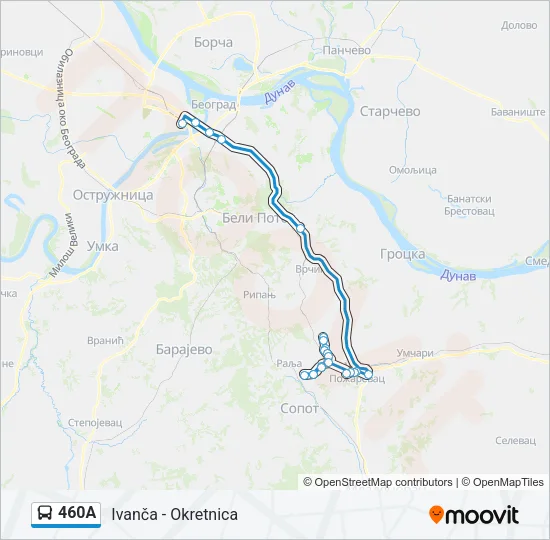 460А Bus Line Map