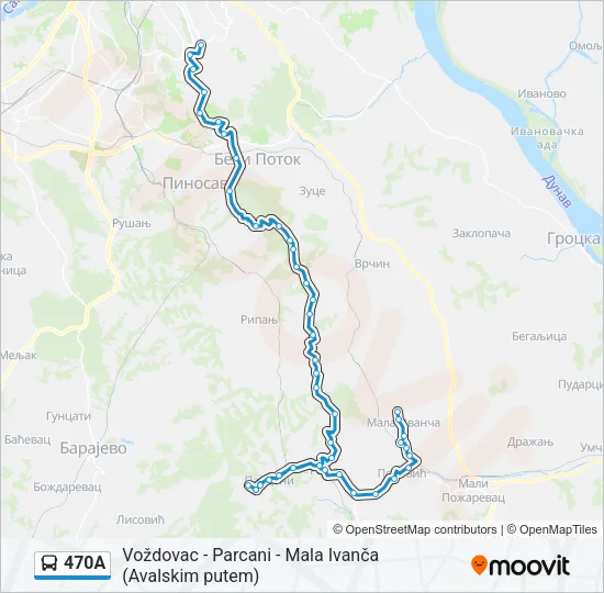 470А Bus Line Map