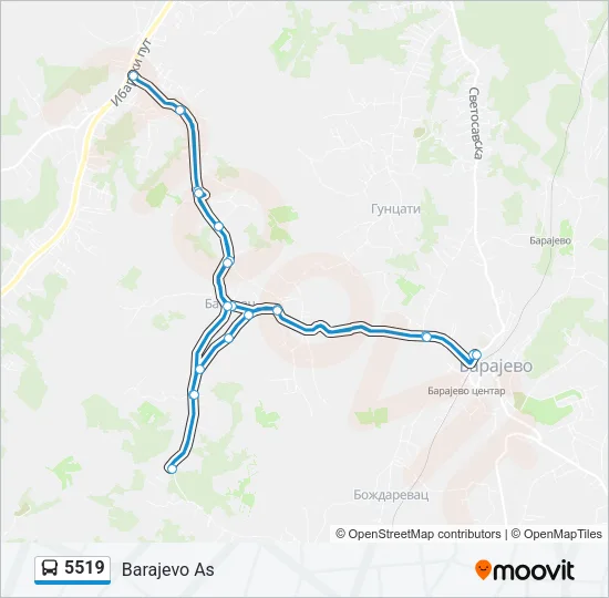 5519 Bus Line Map