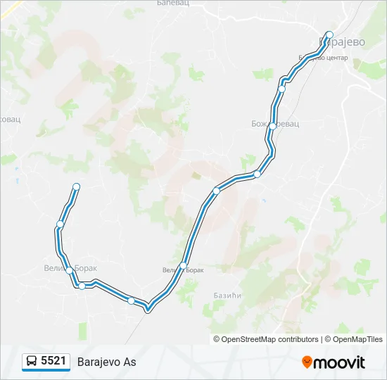 5521 Bus Line Map