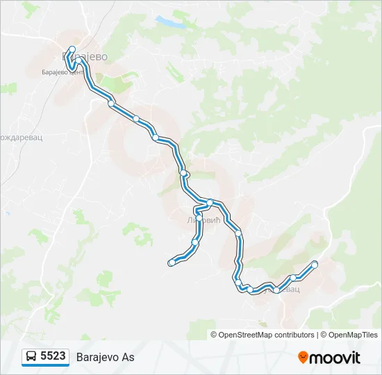 5523 Bus Line Map