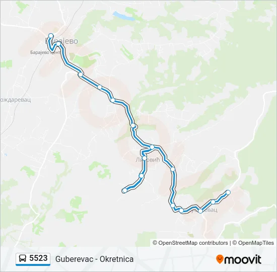5523 Bus Line Map