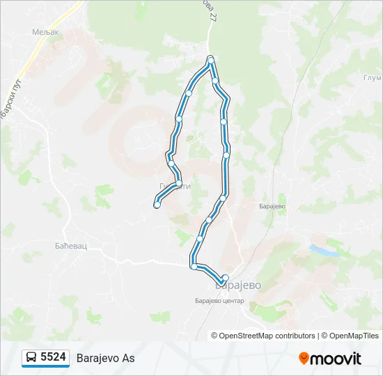 5524 Bus Line Map