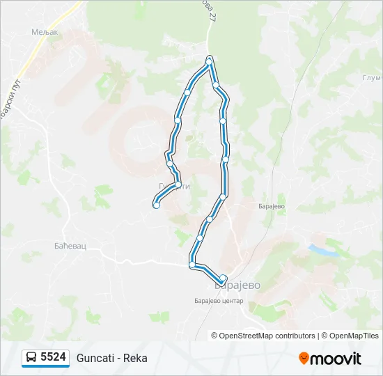 5524 Bus Line Map