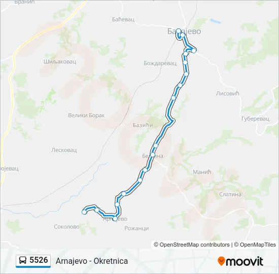 5526 Bus Line Map