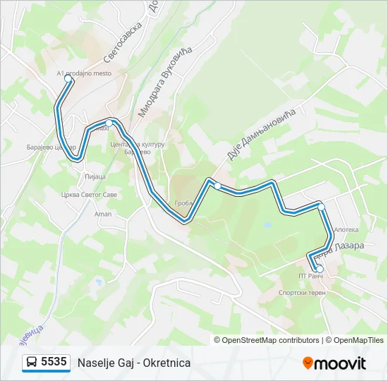 5535 Bus Line Map