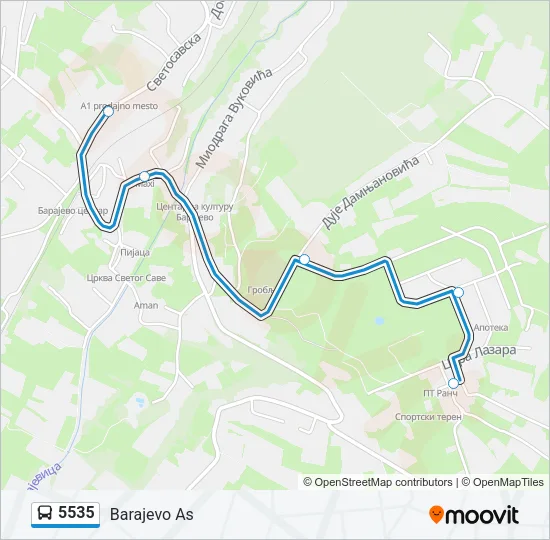 5535 Bus Line Map