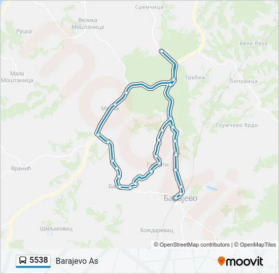 5538 Bus Line Map