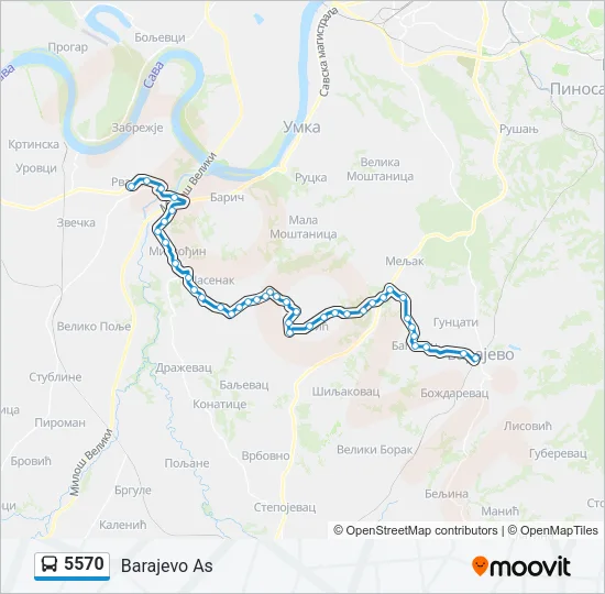 5570 Bus Line Map