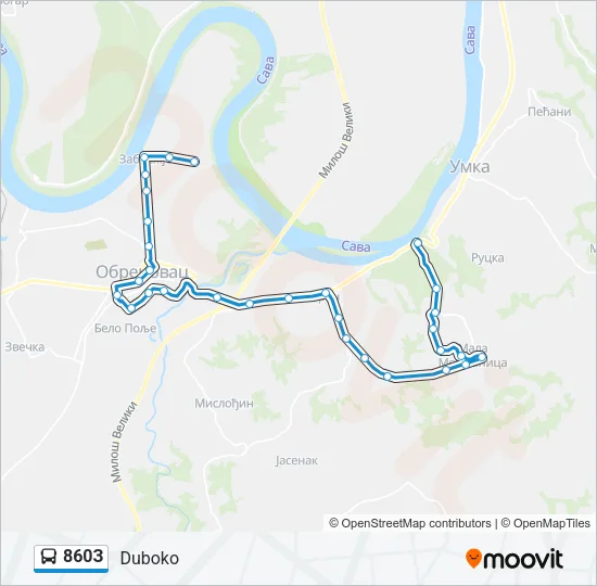 860З Bus Line Map