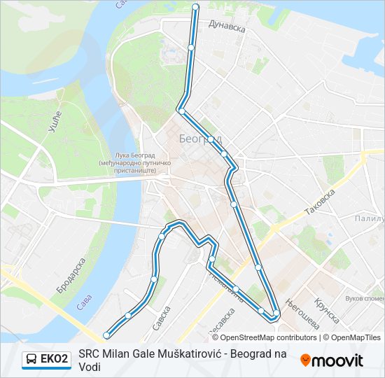 EKO2 Bus Line Map
