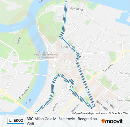 EKO2 Bus Line Map