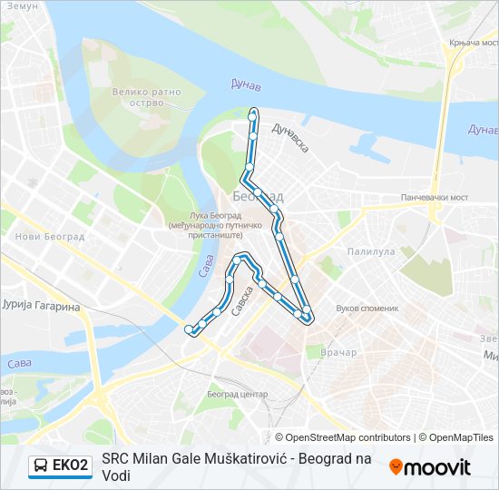 EKO2 Bus Line Map