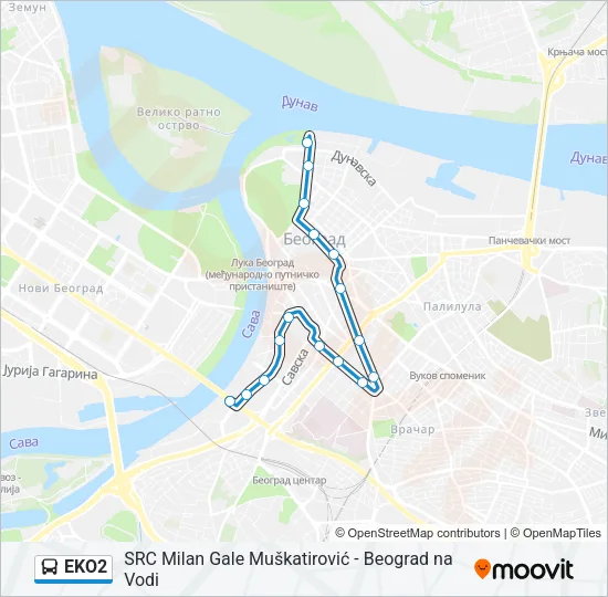 EKO2 Bus Line Map