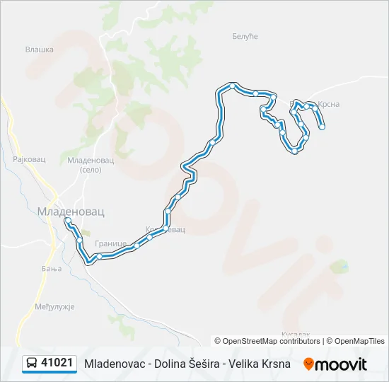 41021 Bus Line Map