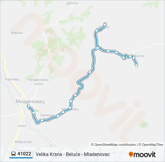 41022 Bus Line Map